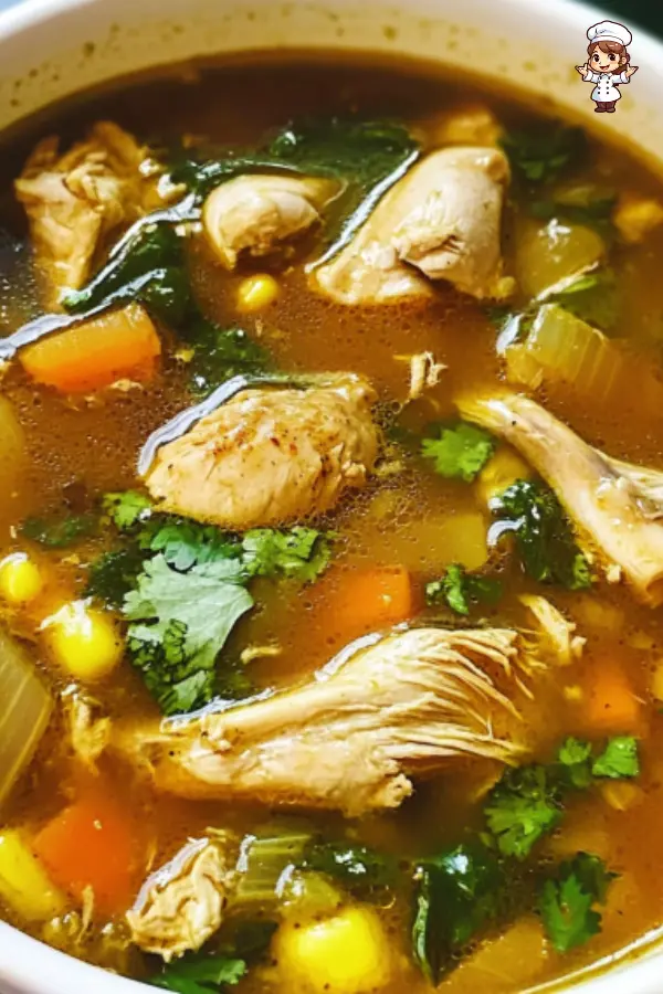 Caldo de Pollo Tradicional Sopa Mexicana de Pollo Casera