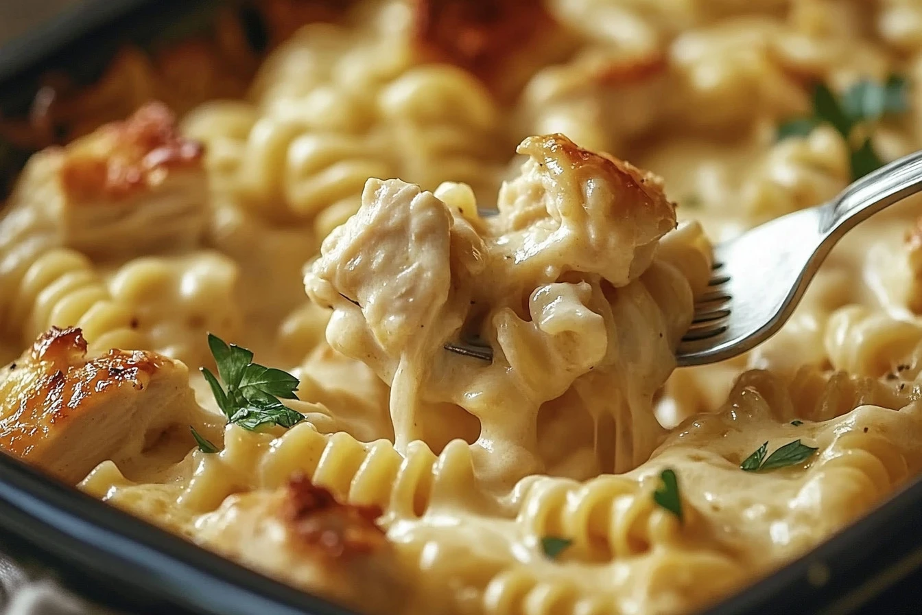 Pollo al Horno con Pasta al Ajo y Parmesano – Un Platillo Cremoso y Delicioso