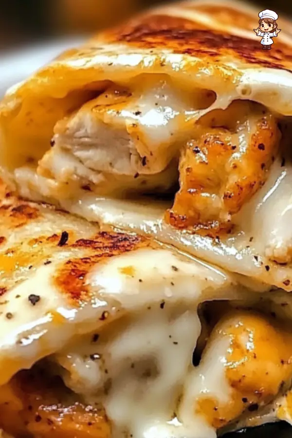 Deliciosos Wraps de Pollo y Queso Receta Rápida y Fácil