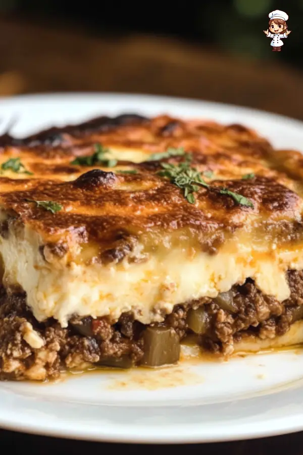 Moussaka Griega Tradicional receta auténtica con berenjenas y salsa bechamel