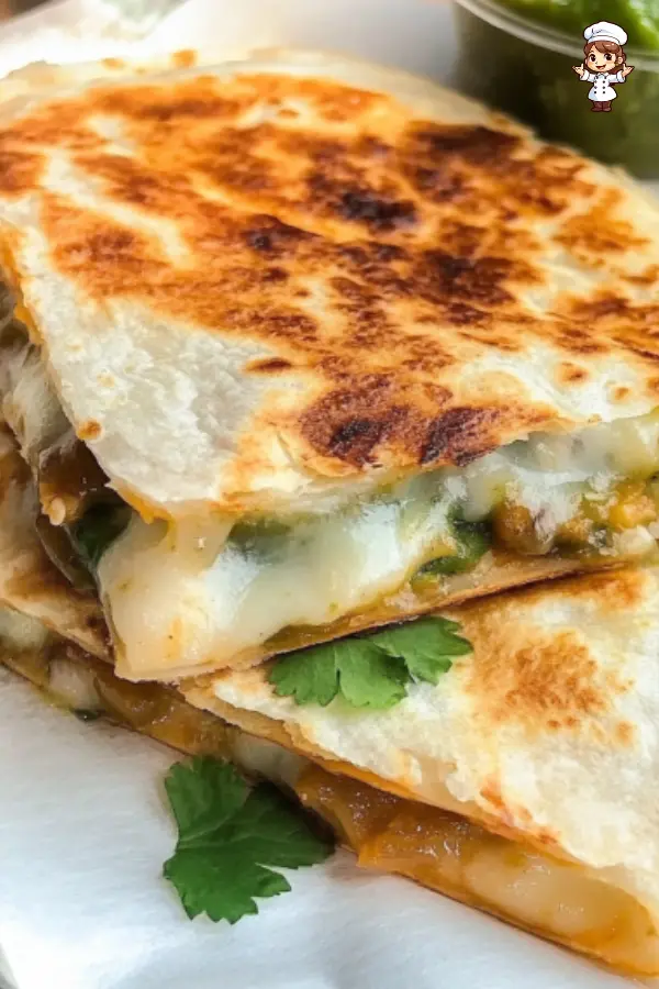 Quesadilla de Chile Relleno Receta Mexicana con Sabor Ahumado y Queso Derretido