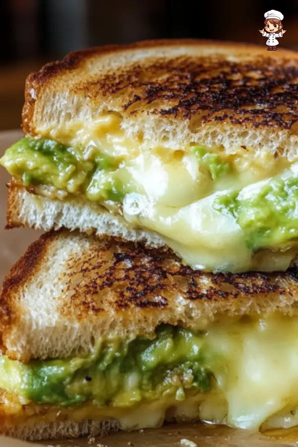 Sándwich de Queso a la Parrilla con Aguacate y Crema - Receta Deliciosa y Fácil