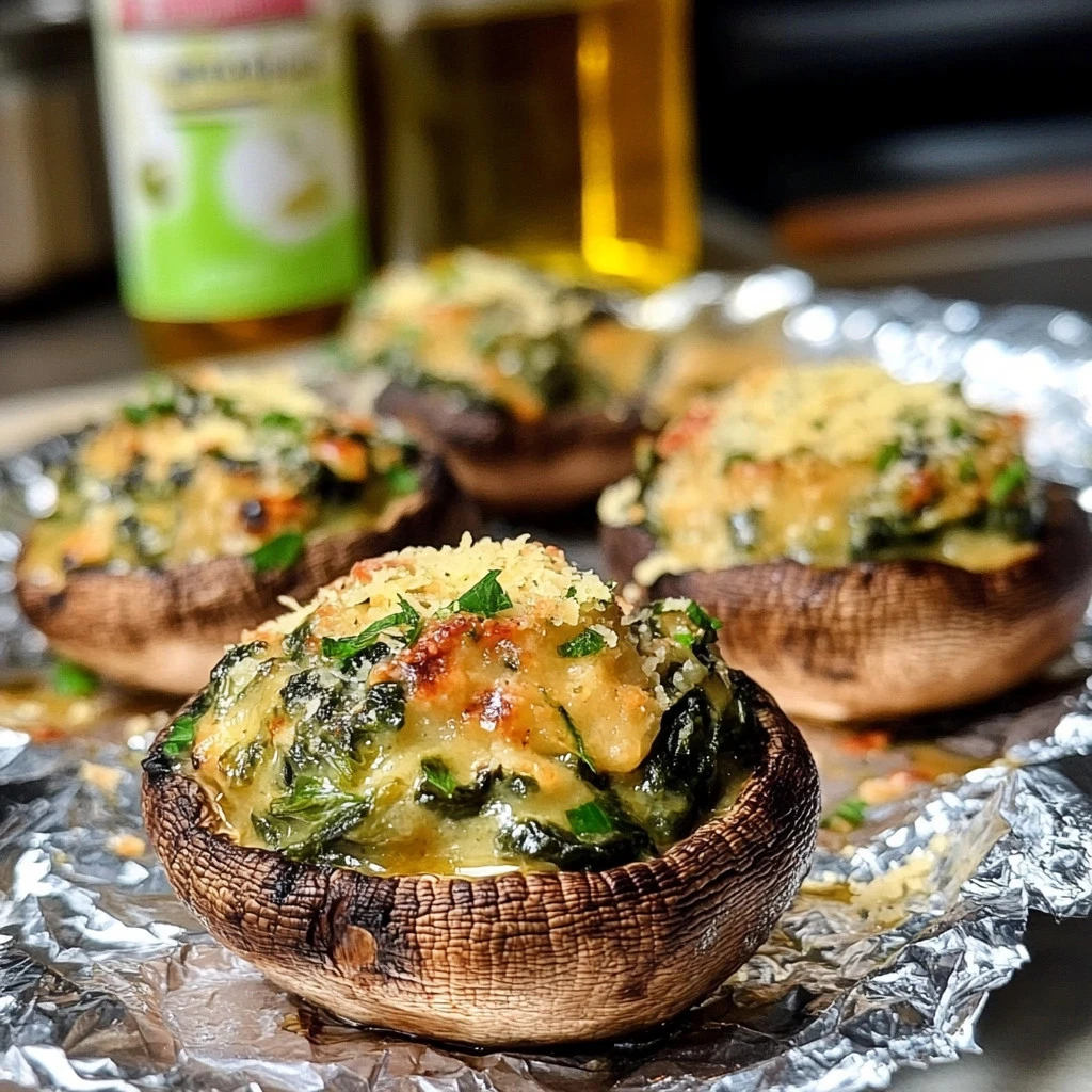 Champiñones rellenos de cangrejo, una receta deliciosa y gourmet