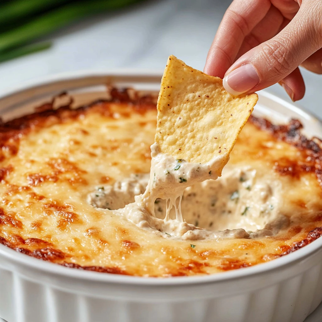 Dip de Cangrejo Fácil servido en un plato para compartir en una reunión