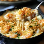 Cazuela de camarones con verduras frescas y especias aromáticas